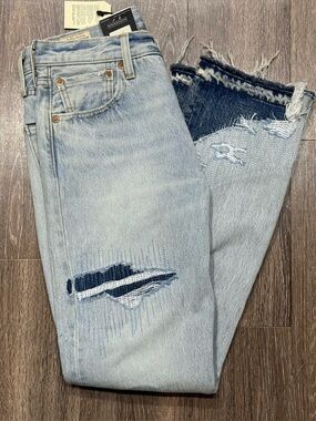 Levi's 501 Original Fit Patchwork Ripped Denim Jeans Men's Multi Size NWT $128